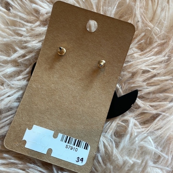 NEW | Black +White Checkered Western Cowboy Cowgirl Hat Heart Earrings - Picture 2 of 2